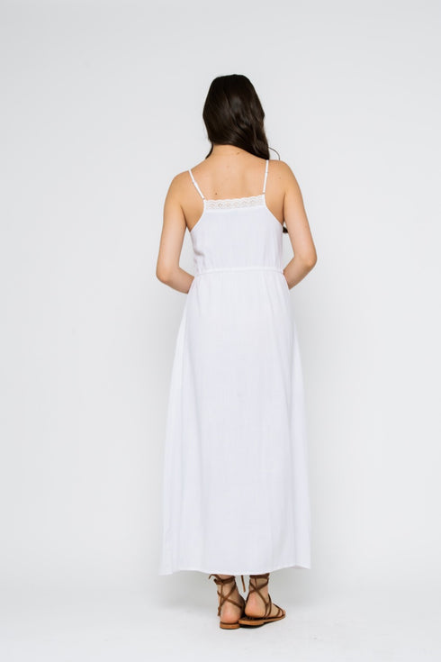 Marilyn-Eyelet Trim Sun Dress